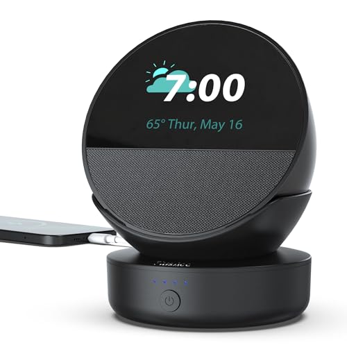 PlusAcc Battery Base for Spot - 5000mAh Portable Charger Stand with 8 Hours Sound Playback Playtime with USB-C Output Port, Charging Dock Accessories for iPhone and Spot (Not Include Spot)(Black)