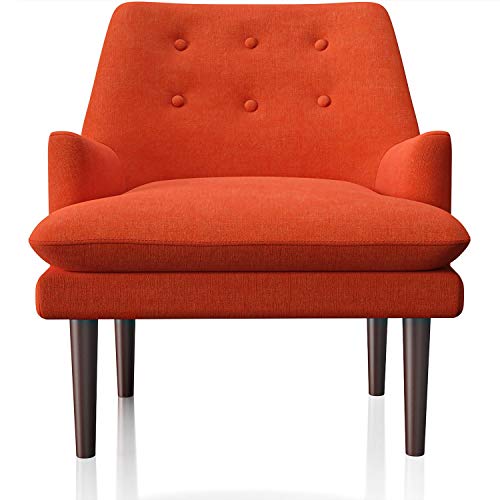 JustRoomy MidCentury Modern Low Arm Accent Chair Comfortable Fabric