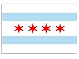 Chicago City Flag Sticker (illinois logo decal)