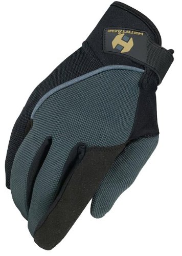 Heritage Competition Gloves, Size 8, Dark Grey/Black