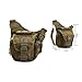 Klau Outdoor Sport Military Women and Men's Multi-functional Tactical Messenger Shoulder Bag with Patch for Hunting Hiking Camping Cycling Black