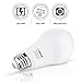 LOHAS Dusk to Dawn Light Bulbs, Indoor/Outdoor, 6W (40W Equivalent), 2700K Soft White, 500LM A19 LED Sensor Light Bulb, Auto On/Off, E26 Base, for Porch, Garden, Hallway, Front Door, Stairways, 4 Pack