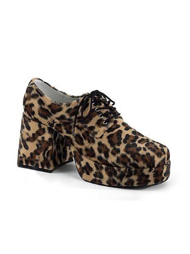 Men's Cheetah Fur Platform Shoe