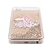 uCOLOR Case for iPhone 5S Case,iPhone 5 Case, iPhone SE 1st(2016) Case Gold Glitter Floral Unicorn Waterfall Hard Cover Clear Case for iPhone SE/5S/5