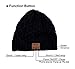 Onedayshop Unisex Wireless Beanie Knitted Winter Warm Music Hat with Built in Stereo Headphone Speaker (Black)