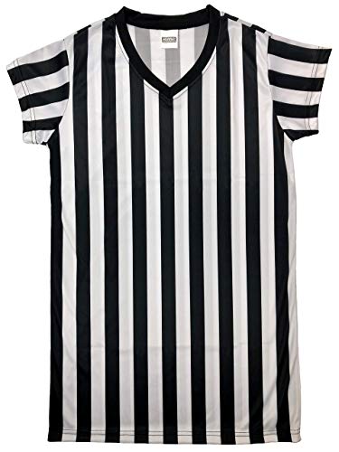 image for Murray Sporting Goods Women's Black and White Stripe Referee Shirt, Of