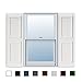Exterior Solutions Standard Raised Panel Exterior Vinyl Shutter, White (Pair), 15 Inch x 59 Inch