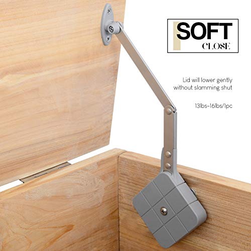 Morinbo Toy Box Hinges Soft Close, Lid Support Hinges, Heavy Duty Folding Soft Close Lid Stay