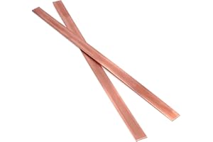EUOGEUDEL 2PCS C110 Copper Flat Bar, 0.06" Thickness x 0.8" Width x 15.7" Length Copper Flat Bar Stock, 1.5mm x 20mm x 400mm Suitable for DIY Battery Connection, etc.