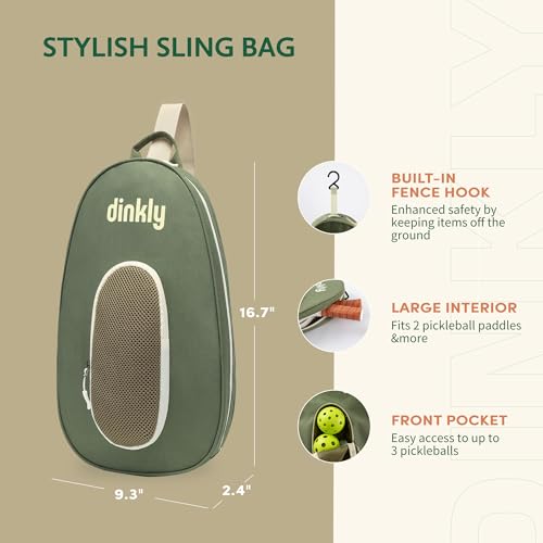 Dinkly Pickleball Paddles Set of 2/4- USAPA Approved Graphite/Fiberglass Pickleball Racket, 2 Pickleball Rackets, 4 Balls and 1 Portable Carry Bag, Aesthetic Pickle Ball Set for Men Women Beginners