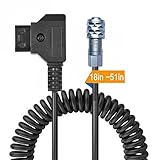 BMPCC 4K Power Cable D-Tap with Reinforcement to BMPCC4K Blackmagic Pocket Cinema Camera 4K Coiled Spiral Power Cable 15.7in-51in