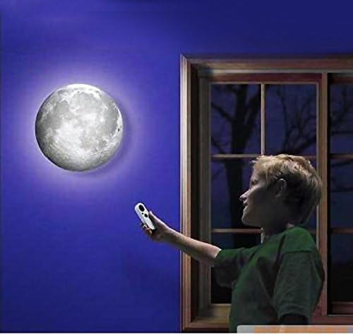 Dealetech Creative 3D LED Luna Moon Night light Wall Touch Lamp Gift with Remote Control