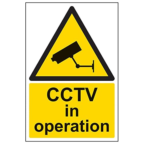 V Safety Warning General - CCTV in Operation - 300 x 400 mm Safety Sign — image 1