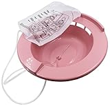 HealthStar Sitz Bath Rose, Over-The-Toilet Perineal Soaking Seat with Solution Bag, On/Off Control Clip, Instructions – Easy to Clean, Round Shape, Universal Size