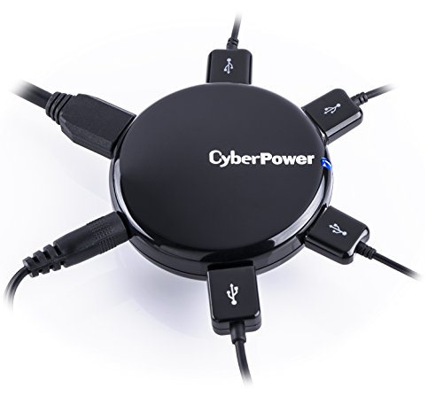 CyberPower CPH430PB 4 Port USB 3.0 SuperSpeed Hub - Black
