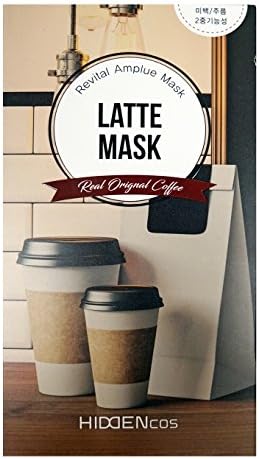 Hiddencos Cafe Latte Facial Sheet Mask (25g x 10pcs) Korean Makeup 2017 NEW