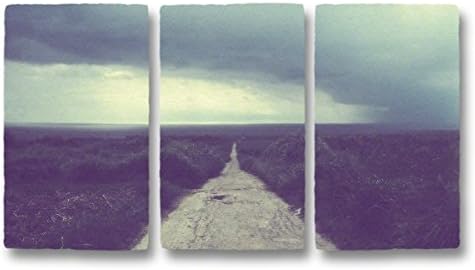 Artwork "Path that continue to sea of squall" x3c art panel printed on Japanese traditional paper "WASHI", gifts of beautiful wall decor deco decorations as landscape photography posters prints