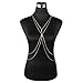 Beauty7 Summer Cross Simulated Pearl Bead Harness Body Chain Bikini Chain Necklace Women Belly Waist