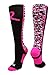 Digital Camo Aware Over the Calf Socks Pink Ribbon Softball Soccer Football