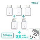 WDLLC Adapter Converter Micro USB 5 Pin to 8 Pin compatible with iPhone 6/6 Plus/6S/6S/iPa/iPo Charge and Sync (5 Pack)