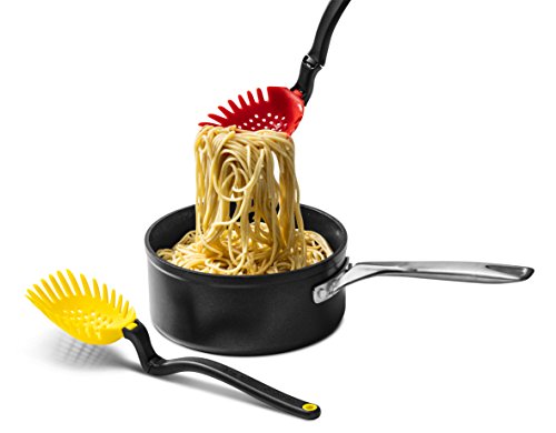 Dreamfarm Holey Spadle - Slotted Spoon That Turns Into a Straining Ladle and Pasta Spaghetti Server (Assorted Colors) - Thumbnail 6