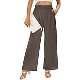 Buauty Womens Wide Leg Pants High Stretchy Waisted Dress Pants Business Casual Work Trousers Dressy Outfits with Pockets