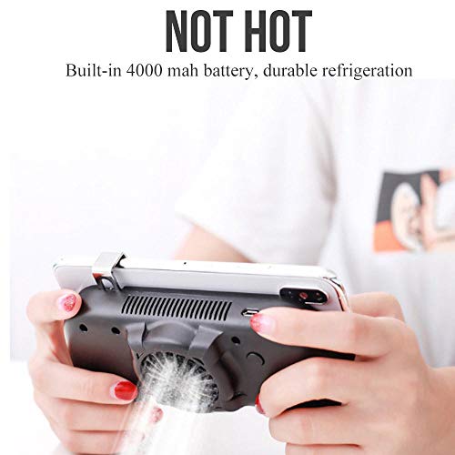 TEEPAO Phone Cooler Controller, Semiconductor Refrigeration Phone Cooler with Cooling Fan and 4000mAh Battery for All Games, Portable Gaming Grip for 5-7 Inch Android and iOS Phones - Thumbnail 4