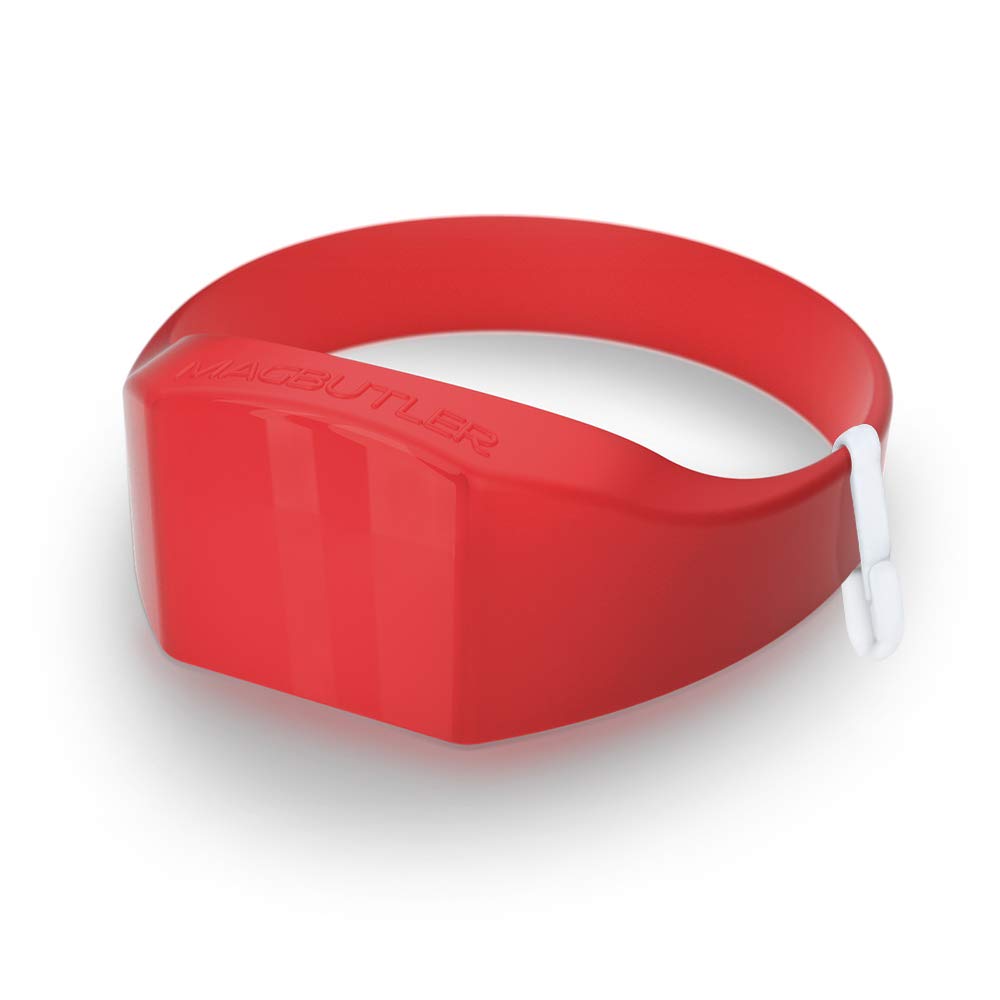 Gymbutler® - Single Pack - Magbutler Magnetic Bottle Holder for Gym / Known on TV Founder Show / Makes Training Easier (Red)