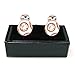 Teri's Boutique BB-8 Spherical Robot Star Wars Movie Enamel Mens Shirt Cuff Links Box (White)