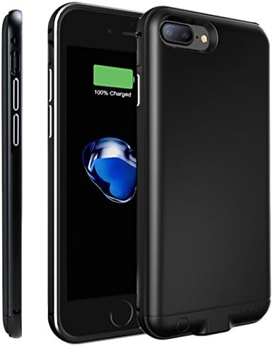 iPhone 7 Plus Battery Case, Incredible Slim iPhone Extended Battery Case 3800mAh iPhone Portable Charger Charging Case, Battery Pack Power Bank Cover for Apple iPhone 7 Plus 2016 (5.5 inch)-[Black]