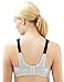 Full Figure Plus Size Custom Control Sports Bra Wirefree #1166 Black/Grey