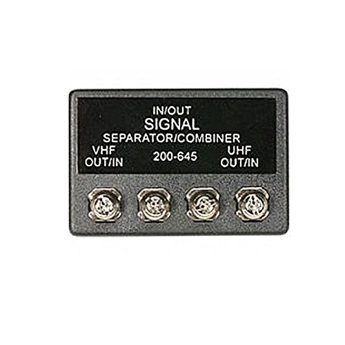 Antenna Signal Combiner UHF VHFOff-Air Band Separator Aerial Lead Connection Splitter, Gold, 75-300 Ohm Adapter