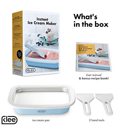 Klee 3-Piece Instant Ice Cream Maker Pan with Ice Cream Spade, Scraper and Recipes - Thumbnail 3