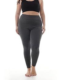 zerdocean dama Plus Tamaño Modal Cintura Alta longitud completa Leggings para verano