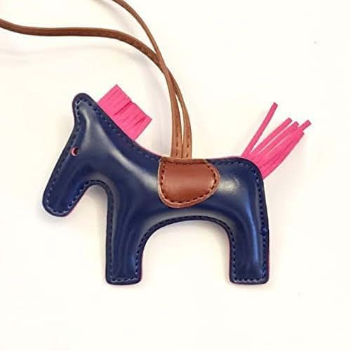 Leather Horse Bag Charm, Pony Purse Charm, Navy Horse Charm