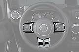 Opar 3PCS/Set Silver Steering Wheel Cover Trim for 2011 - 2017 Jeep Wrangler Jk Sahara Rubicon & Compass & Patriot