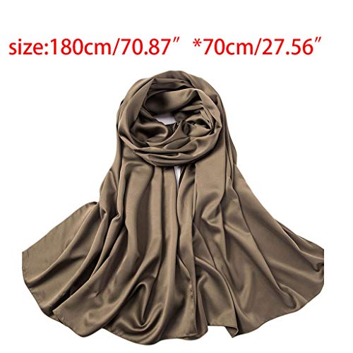 MEIYIN 14 Colors 180x70CM Muslim Hijab Women Glitter Satin Solid Color Shawl Scarf Twill Multi-Use Headscarf