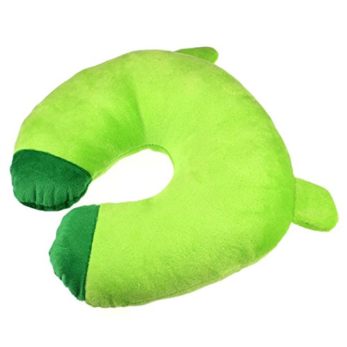 Fitfulvan Clearance deal Pillow case, Car Home Office Accessory Soft Cartoon U Shaped Neck Relax Pillow (Green)