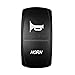 STVMotorsports 5 Pin Momentary Laser Rocker Switch Horn (On)/Off LED Light 12V 20A - Blue