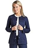 Adar Pop-Stretch Junior Fit Taskwear Topper Scrub Jacket