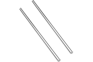 MOKOVI 16 inches Long 1/4" Diameter 304 Stainless Steel Solid Round Rod for，Metal Solid Shaft Rods，for DIY Craft & Metal Working - 2pcs