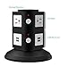 Surge Protector, FlePow 6-Outlet Power Strip Charging Station with 4-Port USB Charger for iPhone, iPad and Others (Including 5 Pcs Reusable Fastening Cable Ties)