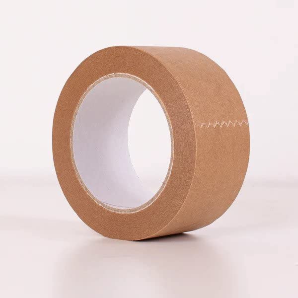 Strong Environmentally Friendly Kraft Paper Packing Tape Eco Safe Parcel 48mm x 50m Biodegradable and Recyclable Brown Tape Rolls for Moving House Packaging Cardboard Boxes Office Use Arts Crafts (3)