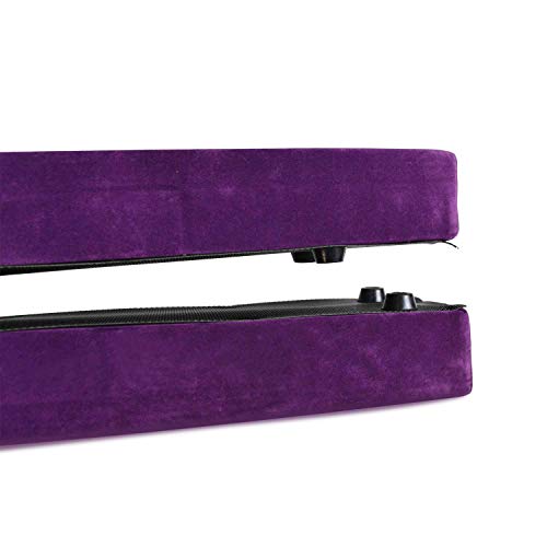 Vehipa Gymnastics Balance Beam,8.2 Ft Wood Core Folding Floor Balance Beam with Anti-Slip Base,Foam Top and Carry Handles,Home Training Floor Beam (Purple)
