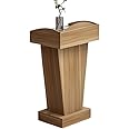 BGEDL Wooden Podium, Steady Floor Standing Speaking Lectern Stand, Portable Podium Stand Reception Desk, Wood Lecture Podium Pulpit for Churches Classrooms Speeches
