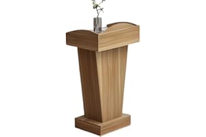 BGEDL Wooden Podium, Steady Floor Standing Speaking Lectern Stand, Portable Podium Stand Reception Desk, Wood Lecture Podium Pulpit for Churches Classrooms Speeches