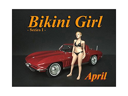 April Bikini Calendar Girl Figure for 1/24 Scale Models by American Diorama 38268