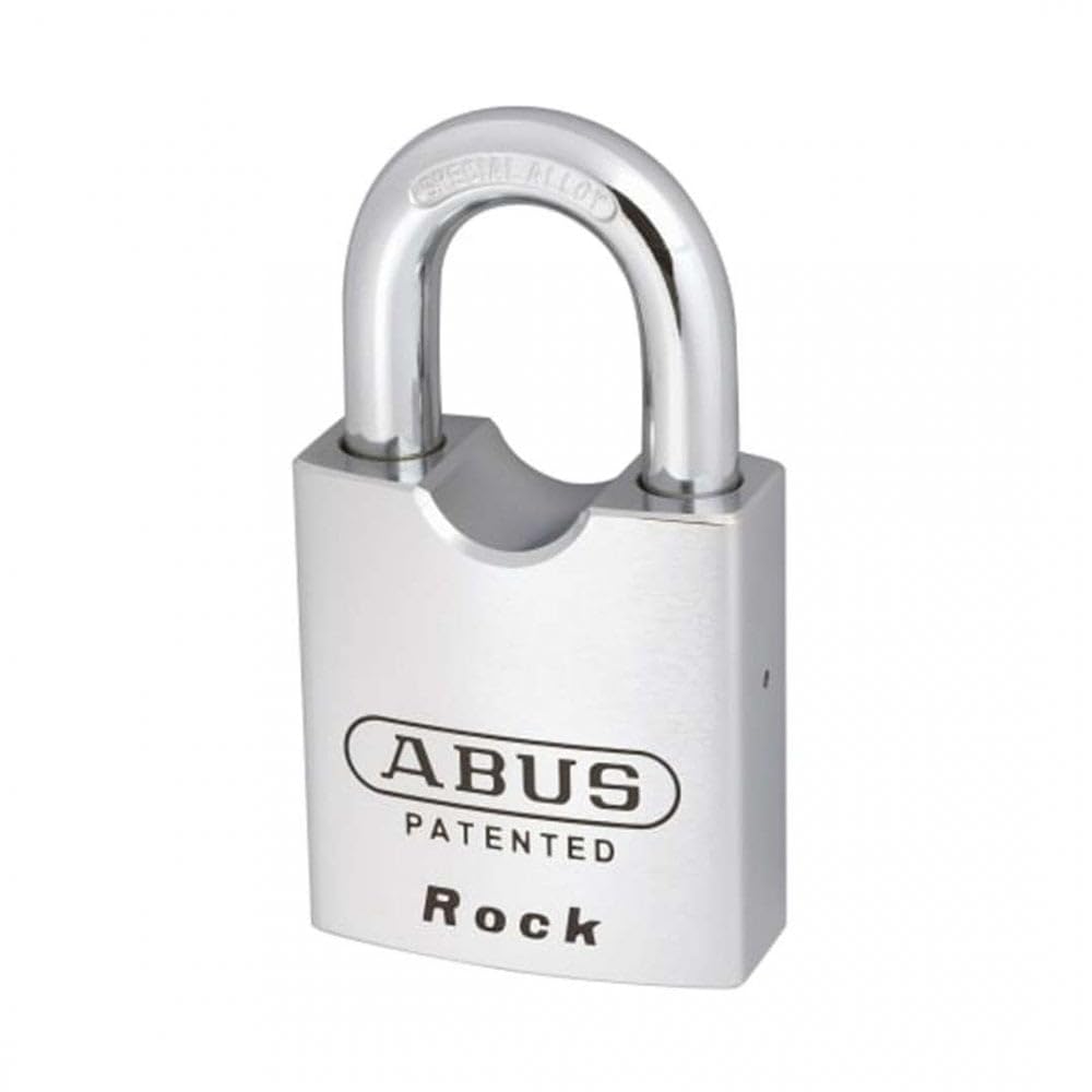 ABUS Padlock 83/55 - for Doors, Gates, cabinets and Much More. - Chrome-Plated Lock Body Made of Solid Brass - incl. 2 Keys - Silver