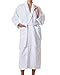 Unisex Terry Cloth Robe - 100% Egyptian Cotton Hotel/Spa by ExceptionalSheets, White, Large