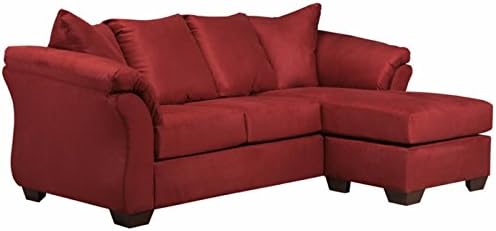 Winston Direct Designer Series Contemporary Microfiber Sectional Sofa with Left Side Facing Chaise Lounge, Fixed Pillow Back Cushions